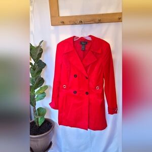 Style&Co Red Trench Coat - size M